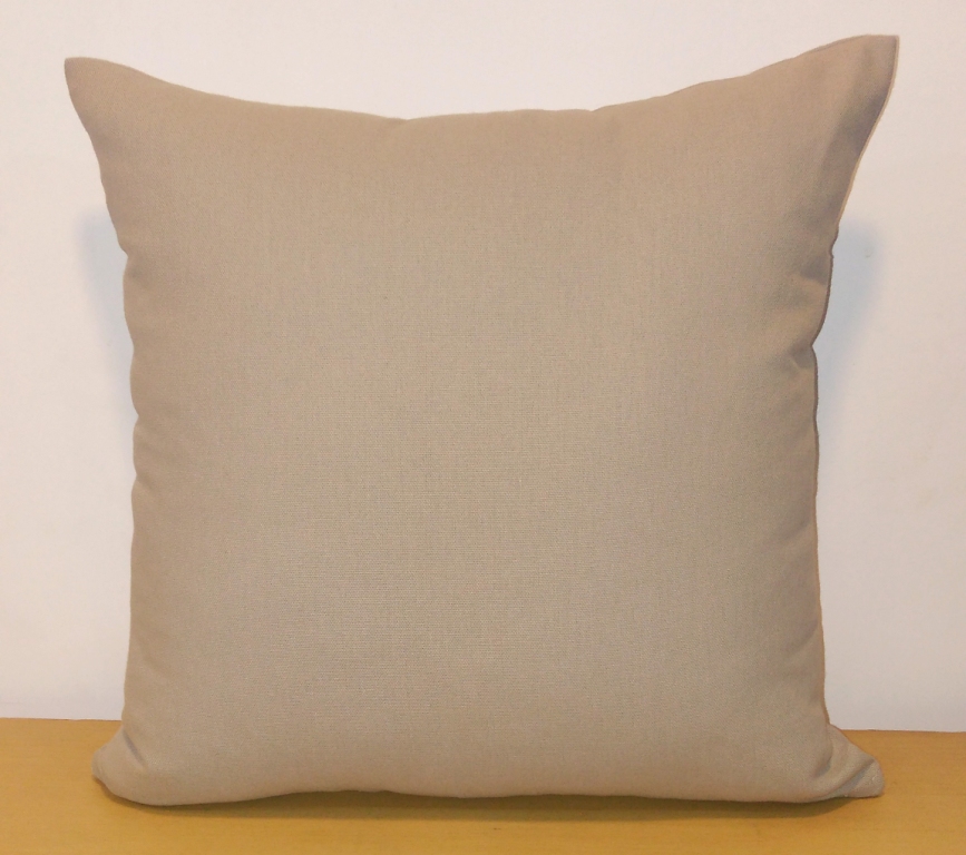 Coussin déhoussable coton Jaya 40x40cm taupe - INVENTIV